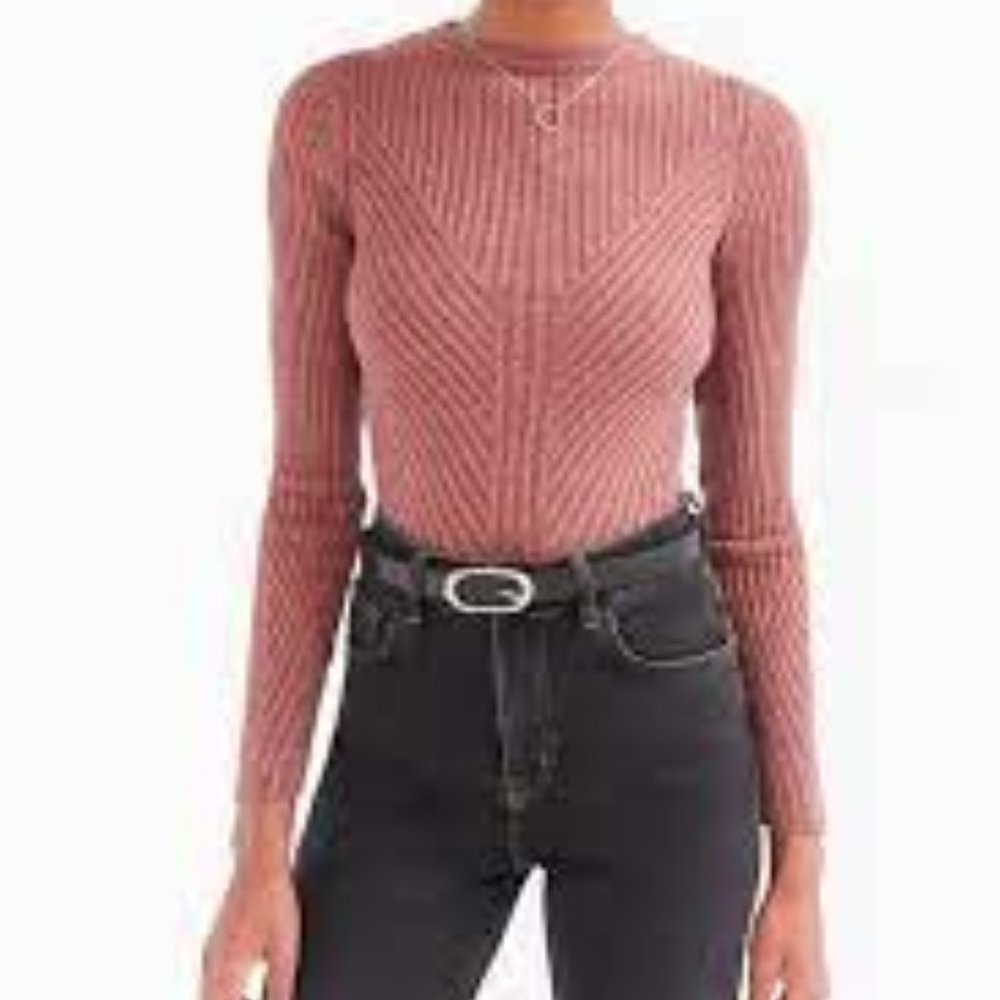 Urban Outfitters silence + noise speckle patterned rib pullover sweater